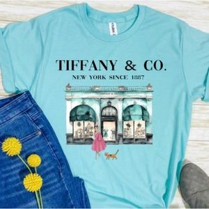 Turquoise Tiffany teee. Brand new. So popular!! Soft.  TTS